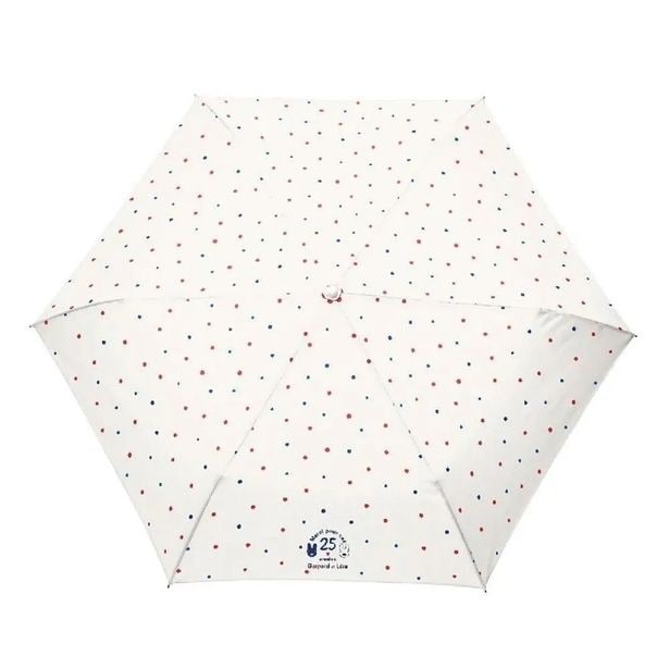 「晴雨兼用折たたみ傘(トリコドット)ホワイト25th」(3300円)