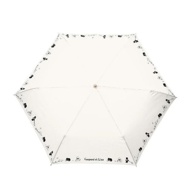 「晴雨兼用折たたみ傘(無地裾柄)ホワイト」(3300円)