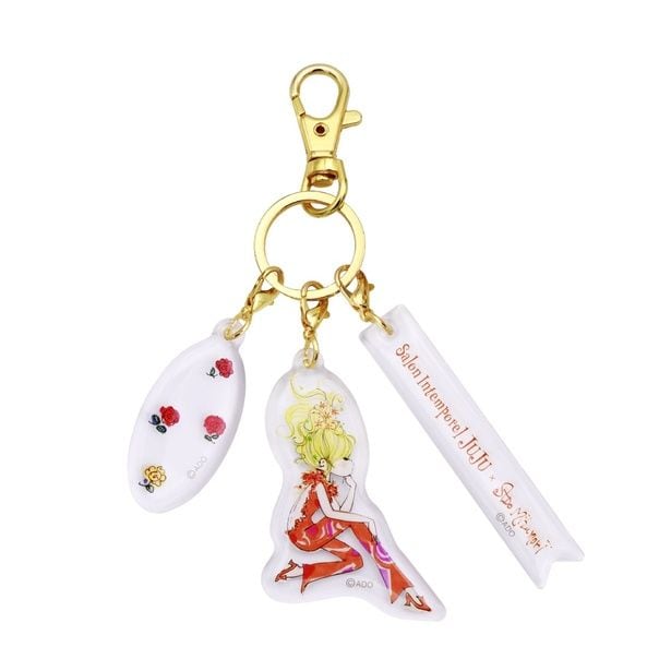「純喫茶JUJU×亜土ちゃん アクリルキーホルダー A」(各2000円)