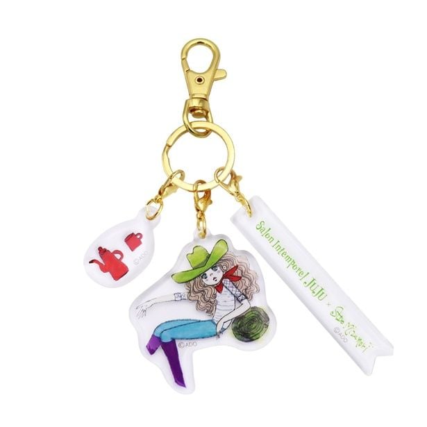 「純喫茶JUJU×亜土ちゃん アクリルキーホルダー B」(各2000円)