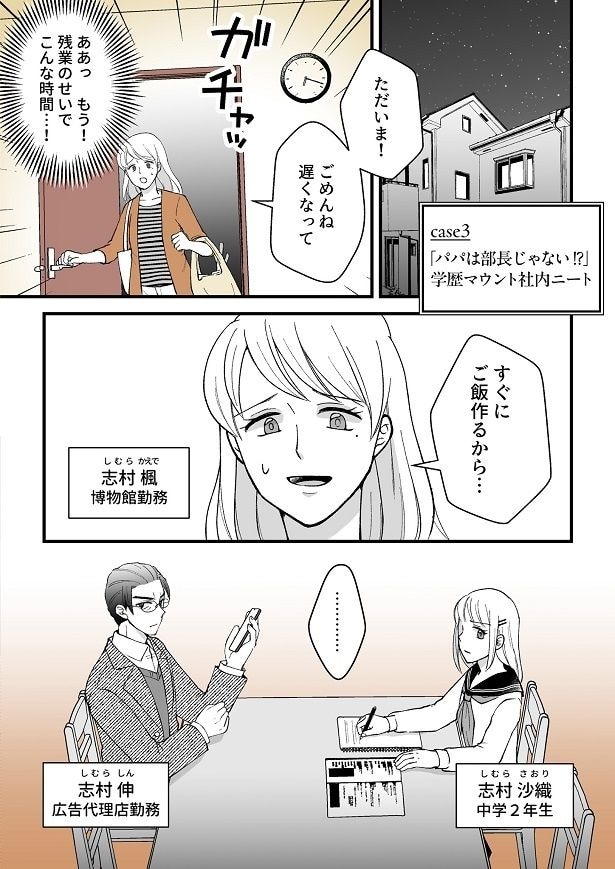 モラハラ発言をする夫の影響で、娘も妻をないがしろにするように…