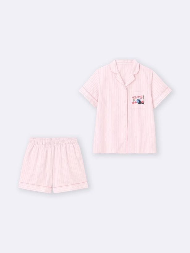 「コットンパジャマ(半袖&ショートパンツ) パペットスンスン(ピンク)」(2490円)