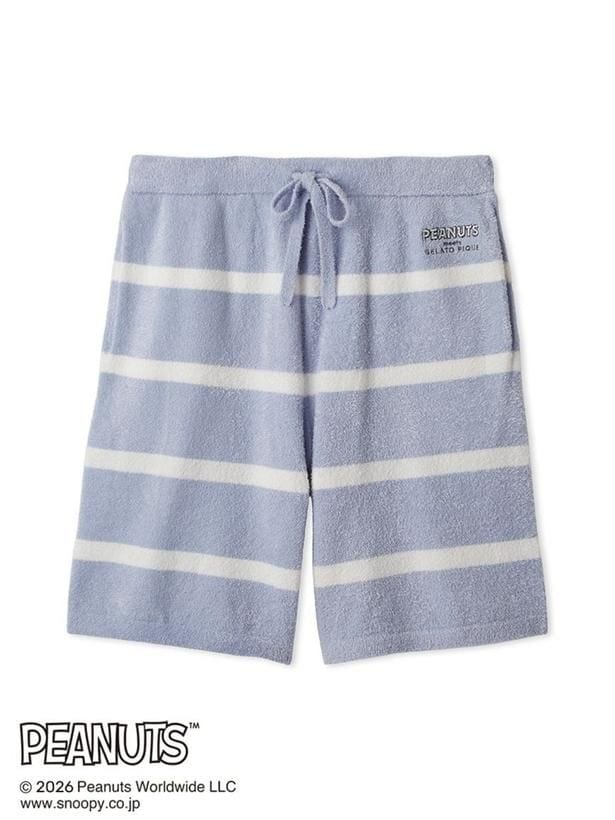 「HOMME スムーズィーボーダーハーフパンツ(ブルー)」(7920円)