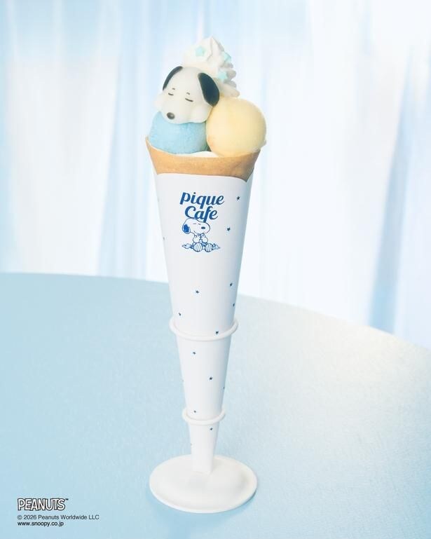 ジェラート ピケ カフェにスヌーピーの“ひんやりクレープ”が登場!マシュマロのスヌーピーが眠るビジュアルがかわいすぎる