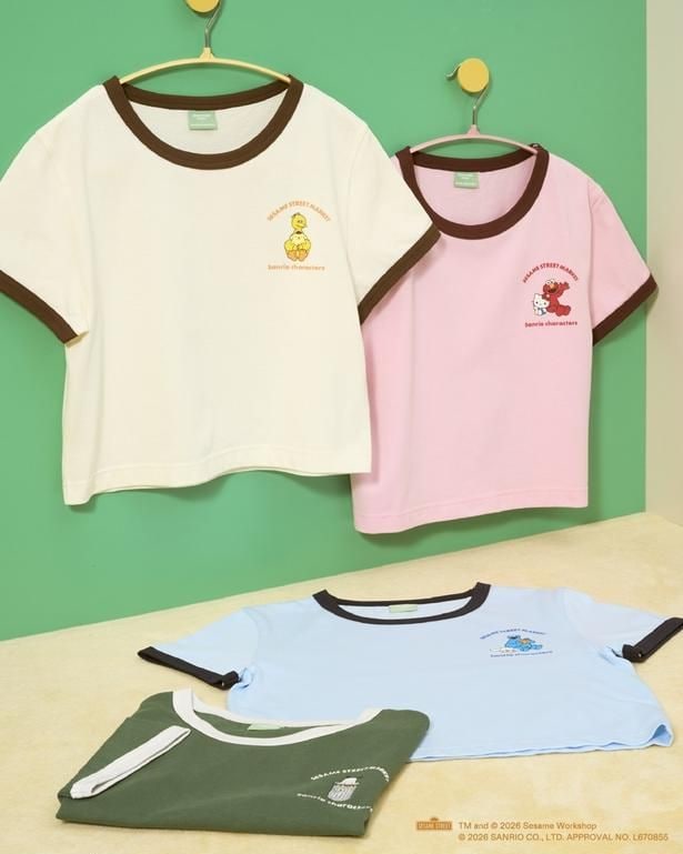 「リンガーTシャツ」(全4種/5940円)は、襟と袖口の挿し色がレトロな雰囲気