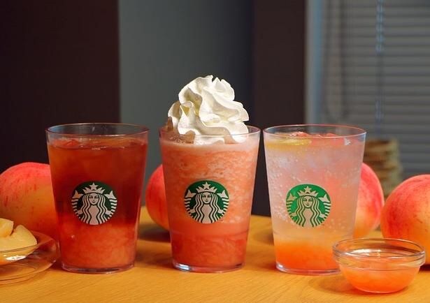 桃のフレーバーのスタバビバレッジが3種登場!