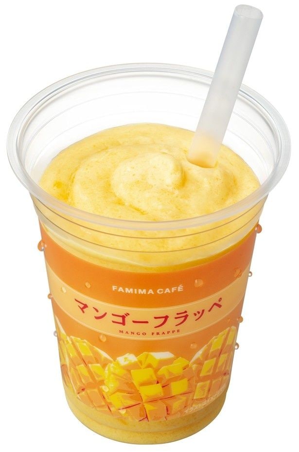 「マンゴーフラッペ」(380円)。8月11日(祝)発売。アルフォンソマンゴーピューレ使用のトロピカルな味わいを楽しめる数量限定商品