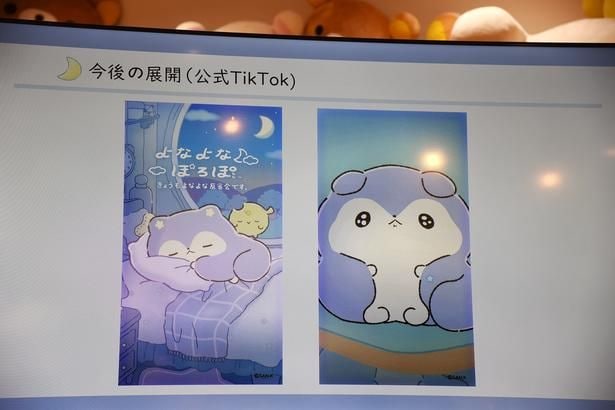 公式TikTokでは、動く「よなよなぽろぽ」が確認できる