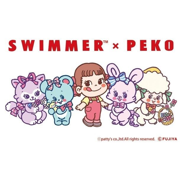 SWIMMERと不二家洋菓子店のコラボ「SWIMMER×PEKO」が2026年7月10日(金)より全国の不二家洋菓子店で発売