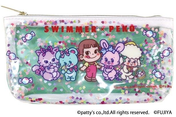 ミルキー9粒入りの「SWIMMER×PEKOコラボミルキーポーチ」(1650円)