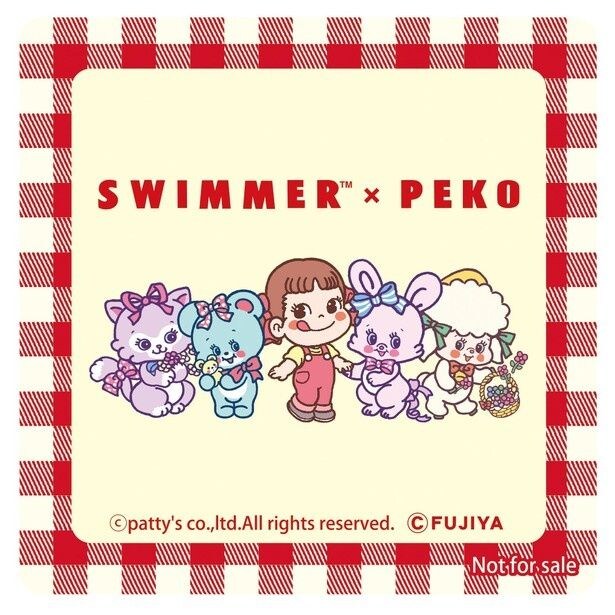 SWIMMER×PEKOオリジナルコースター1種目(約縦90×横90ミリ/紙製)