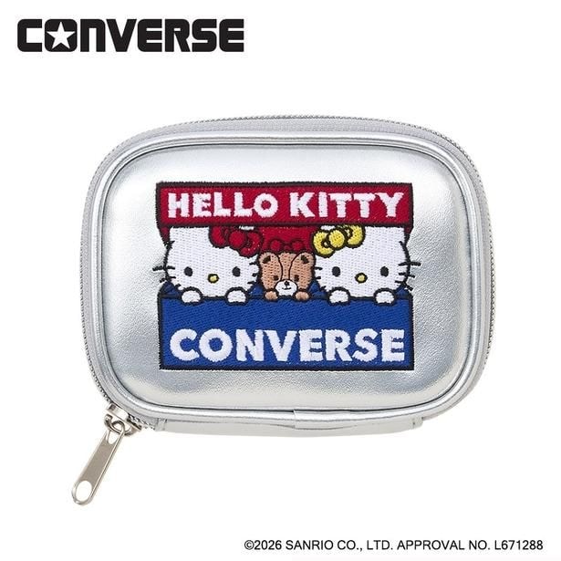 CONVERSE コンバース × HELLO KITTY ハローキティ ミラー付きポーチ