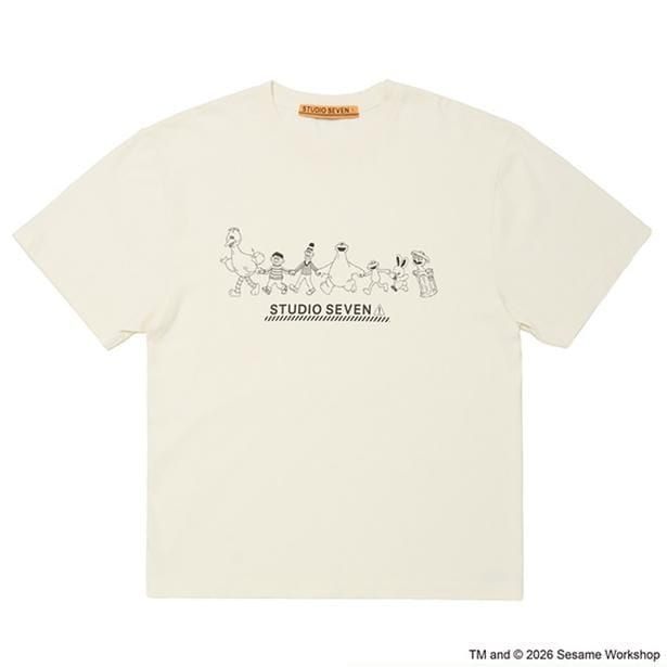 「SESAME STREET meets STUDIO SEVEN Colorful Tee(White)」(9900円)