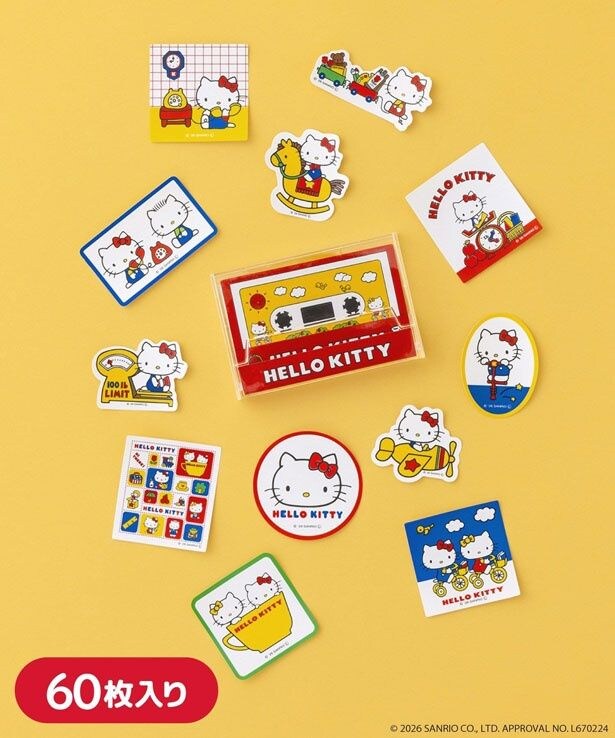 「カセットテープケース付きステッカーセット」(550円)