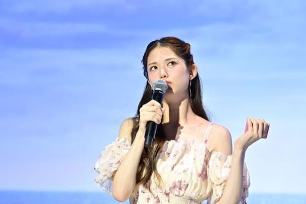 3月に出産した第一子女児について言及した松村さん。自身の愛称“さゆりんご”にちなみ“こりんごちゃん”と命名。「ここにも連れてきたい」と話していた