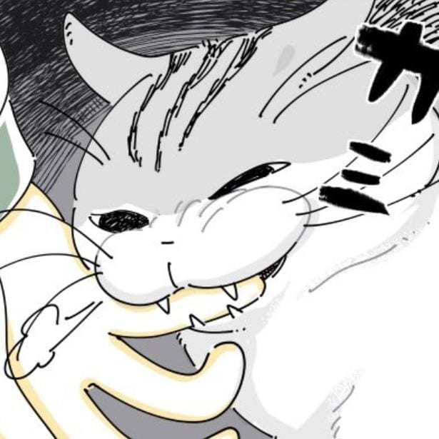 【ネコ漫画】飼い主の手をガブリと噛む愛猫!?その姿に「結局噛むんですねw」などの共感コメント&8.3万超えの大反響