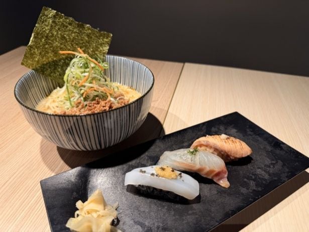 冷やしらーめん&ソルト寿司セット