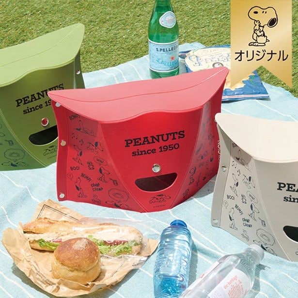  「【おかいものSNOOPYオリジナル】PATATTO　折りたたみイス／1950s SNOOPY」(2750円)