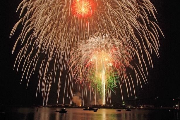 打ち上げ場所は中の島大橋を渡った先の、中の島公園だ
