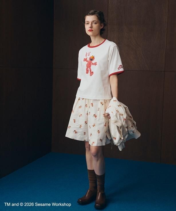 「セサミストリートコラボ エルモ Tシャツ(white)」(3万5200円)