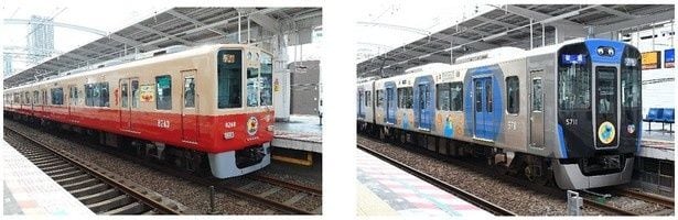 阪神沿線を走る「ELMO’s HAPPY TRAIN」と「COOKIE MONSTER’s MOGUMOGU TRAIN」