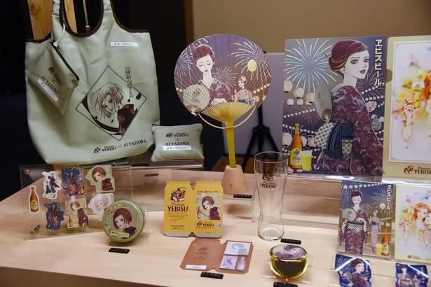 オリジナルデザインのエコバッグやグラスなども販売