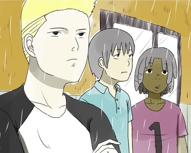 普段傘をささないアメリカ人も「こんな大雨の日はさすがに…」と思ったが、さすがアメリカ人だった!!