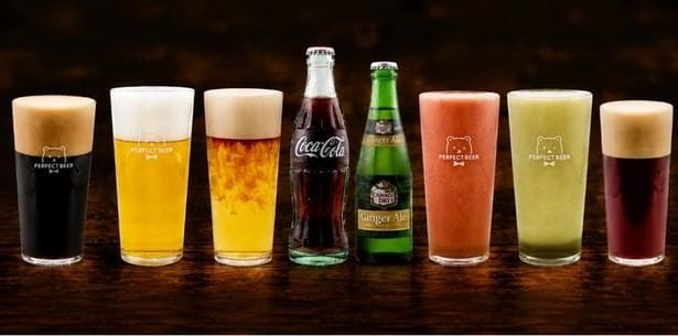 生ビールからソフトドリンクまで、ラインナップは幅広い。ビールが得意でない人も自分の一杯を選べる