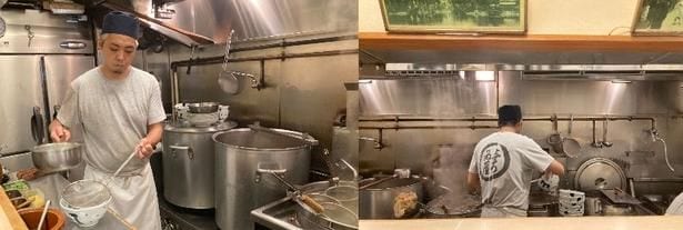 2代目が店に立つ。食材の下処理や調理工程など丁寧な仕事ぶりが、旨さにつながる