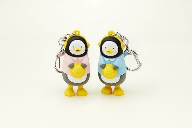 韓国で大人気のジャイアントペンギン［PENGSOO］の「ラバーキーホルダー2個セット」(3300円)