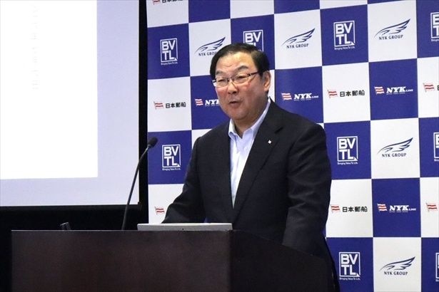 日本郵船の曽我貴也代表取締役社長