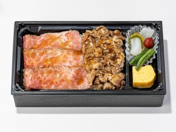 和牛ステーキと国産牛めし 盛り合わせ弁当