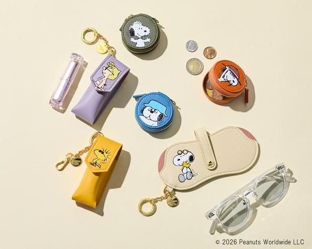 フィブレノの「阪急限定コインケース」(1万2100円)、「阪急限定リップケース」(1万4850円)、「阪急限定アイウェアケース」(1万6500円)。韓国発のバッグブランドが初登場