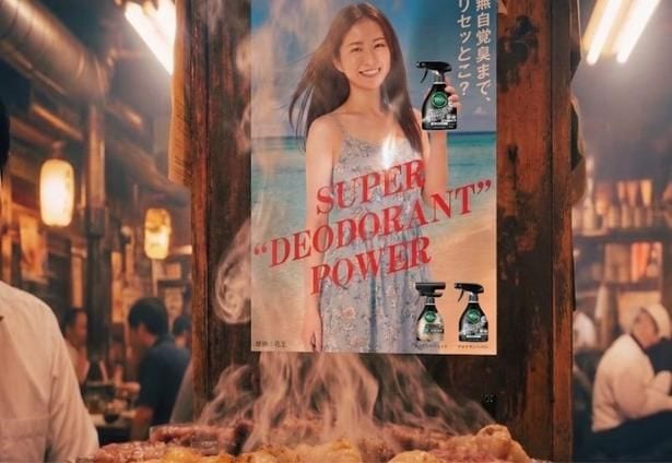 「焼肉リセッシュ亭」には、ユニークなポスターも掲示される