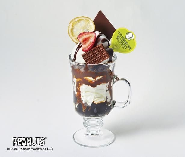 丸福珈琲店　THE COFFEE PARLOUR「スヌーピーをイメージしたモノトーンパフェ」(1650円)