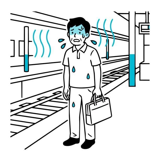 暑さシーン(2)「駅のホーム」