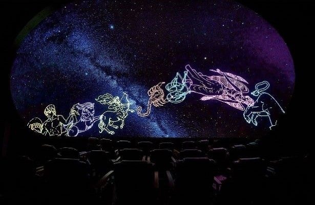 LEDドームプラネタリウムならではの美しい星空を映し出せる