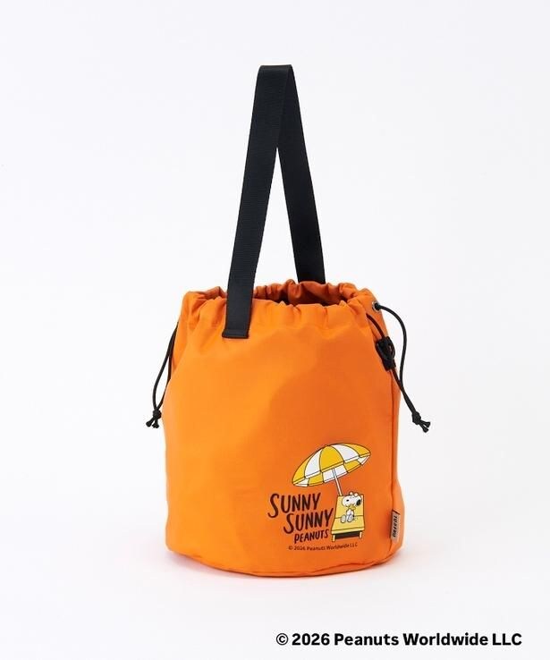「DRAWSTRING SHOULDER BAG(REDDISH ORANGE)」(9700円)