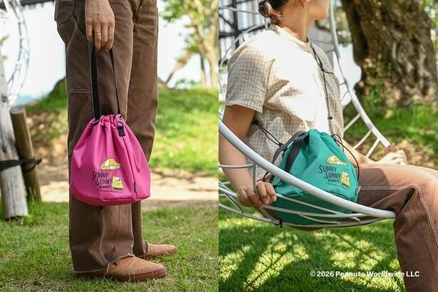 「DRAWSTRING SHOULDER BAG」(各9700円)
