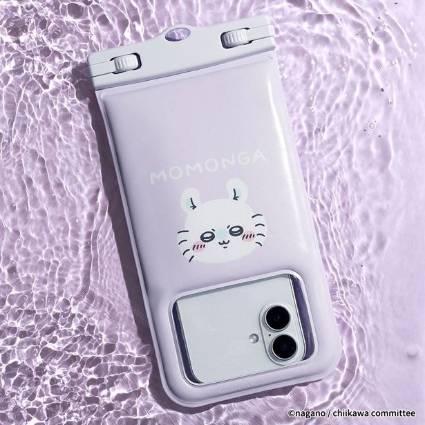 「ちいかわ/DIVAID フローティング防水ケース」(2970円)、「モモンガ/フェイス」デザイン