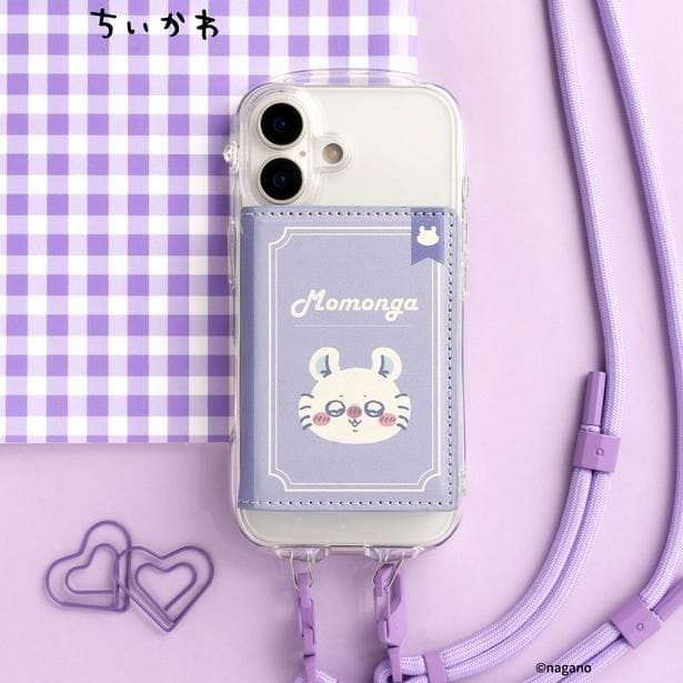 「ちいかわ BookType MagSafe対応カードウォレット」(3740円)、「モモンガ/ブック」デザイン