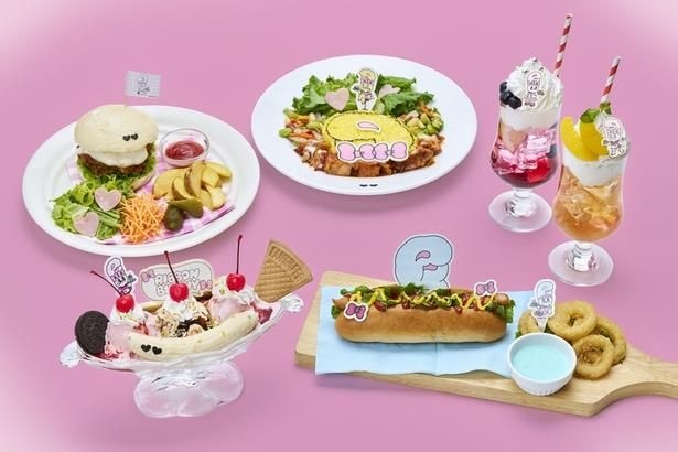 【写真】キャラクターの世界観を盛り付けで表現した彩り豊かなコラボメニュー