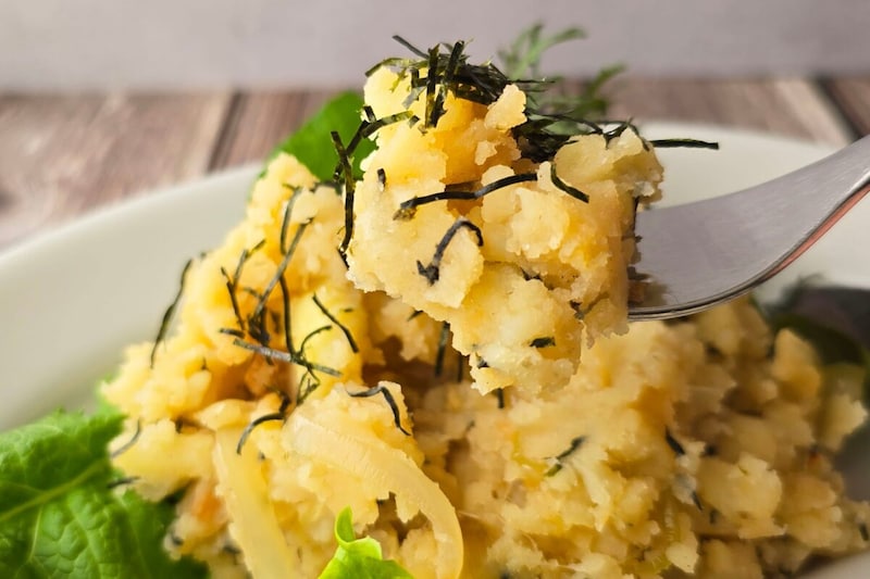 きのこと野沢菜の和風ポテトサラダ・実食