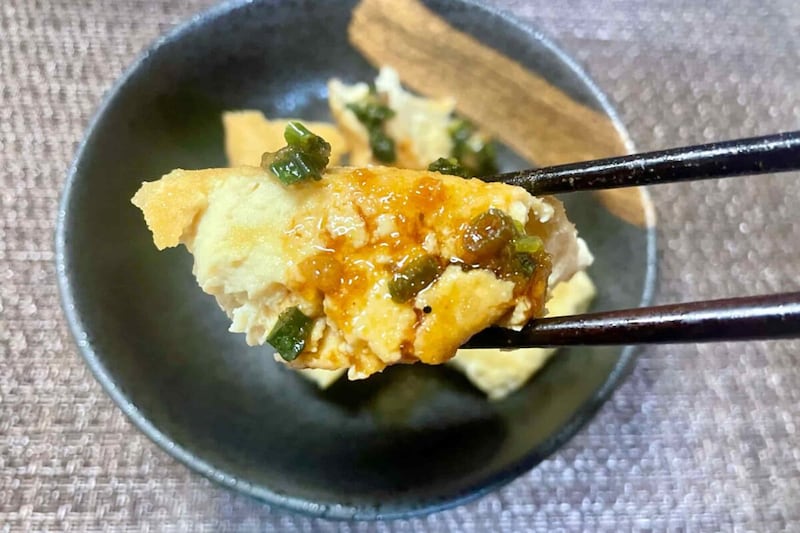 ちぎり厚揚げの酒蒸し