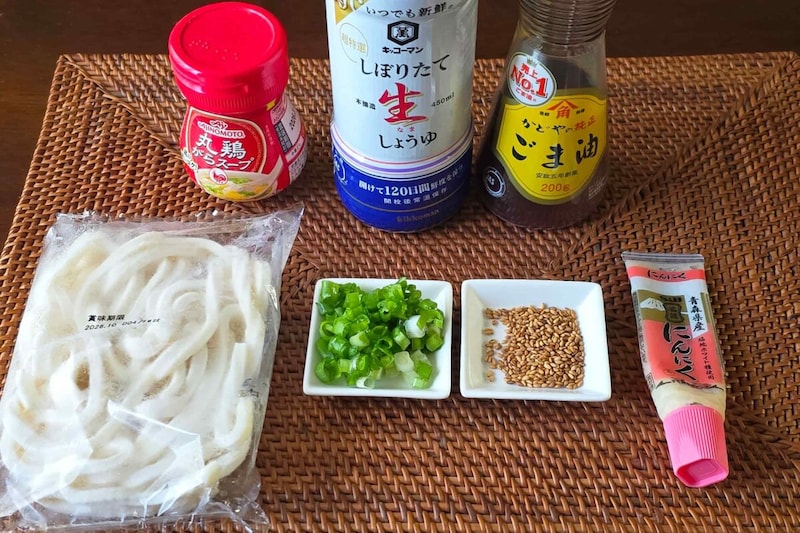 醤油うどん・材料