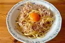 Aosトラットリアの「和風ワンパンカルボナーラ」が止まらない…　出汁が効いて風味豊か