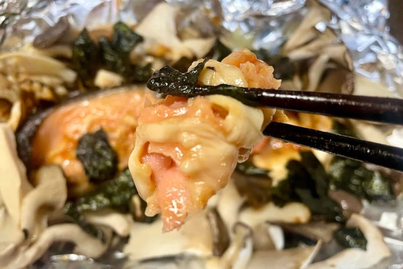 鮭ときのこのホイル焼き