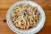 だれウマ氏の「冷製クリームチーズパスタ」は和えるだけで激ウマ　大葉の爽やかさが決め手