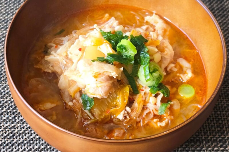 春雨豚キムチスープ・完成