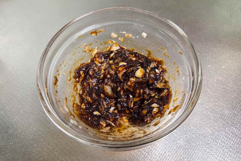 お餅のバター焼きのりねぎソース